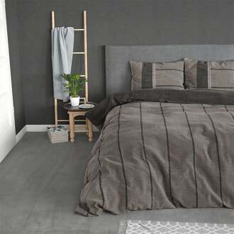 Flanel Kees Dekbedovertrekset - Lits-Jumeaux - 240x200/220 + 2 kussenslopen 60x70 - Taupe