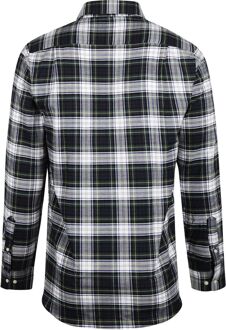 Flanel Overhemd Ruit Blauw Groen Donkerblauw - XL