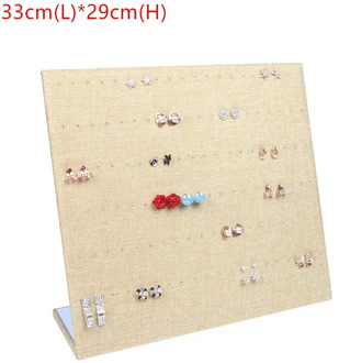 Flanel Sieradendoos Sieraden Display Oorbellen Stud Ketting Hanger Opslag Showcase Rack case Board wit