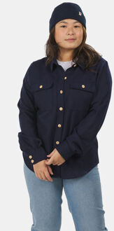 Flannel Melton Shirt Dames Blauw