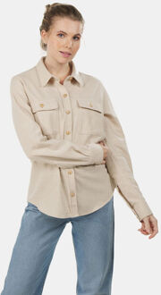 Flannel Melton Shirt Dames Bruin - XL