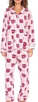 Flannel Pyjama Versch.kleure/Patroon,Blauw,Groen,Roze,Zwart - X-Small
