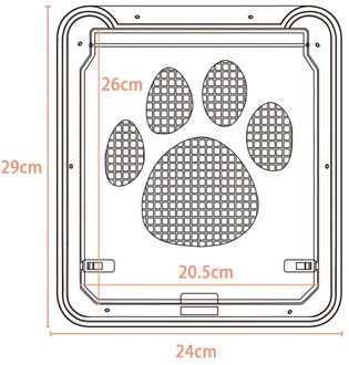 Flap Deur Met 4 Manier Veiligheidsslot Hond Kat Flap Deur Voor Hond Katten Abs Plastic Kleine Huisdier Poort Deur kit Kat Honden Flap Deuren