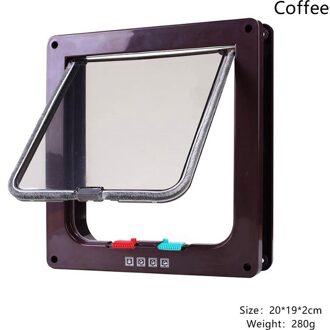 Flap Deur Met 4 Manier Veiligheidsslot Hond Kat Flap Deur Voor Hond Katten Kitten Abs Plastic Kleine Huisdier Gate deur Kit Kat Honden Flap Deur THMO890-CF1