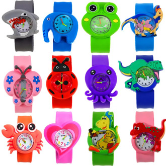Flap Strap Cartoon Dinosaur Unicorn Children Watch Electronic Boys Watch for Girls Birthday Party Gift Clock Baby Kids Watches
