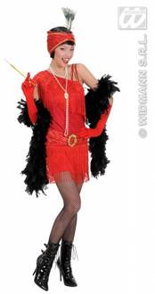 Flapper jurk rood 20's Rood - Zalm
