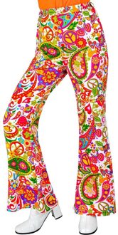 Flared Broek 60's Peace & Paisley Dames Multikleur - Print