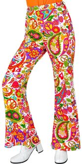Flared Broek 60's Peace & Paisley Dames Multikleur - Print
