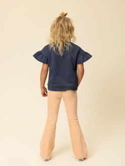 Flared corduroy broek soft apricot voor meisjes in de kleur Oranje - 116