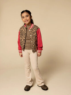 Flared corduroy broek soft sand voor meisjes in de kleur Beige - 104