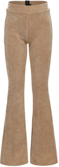 Flared corduroy flared pants clay voor meisjes in de kleur Beige - 140