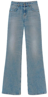 Flared Denim Jeans Twinset , Blue , Dames - W27,W25,W28,W30,W26,W29