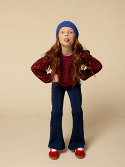 Flared sweat broekje voor meisjes in de kleur Blauw - 92