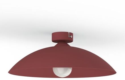 Flash Plafondlamp, 1x E27, Metaal, Rood Cowhide, D.40cm