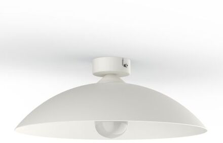 Flash Plafondlamp, 1x E27, Metaal, Wit Mat, D.40cm