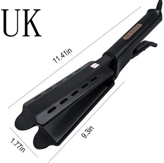 Flat Iron Stijltang Vier-Gear Temperatuur Aanpassing Voor Vrouwen Droog Haar Keramische Toermalijn Ionic Hair Styling Tools UK plug