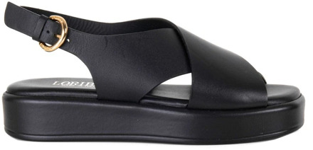 Flat Sandals Loriblu , Black , Dames - 39 EU