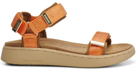 Flat Sandals Woden , Yellow , Dames - 39 Eu,40 EU