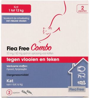 FLEA FREE Ectoline Duo Kat - Tegen Vlooien En Teken - 2 Pipetten