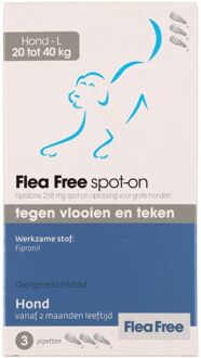 FLEA FREE Fipralone spot-on hond 20 tot 40 kg - 3 pipet