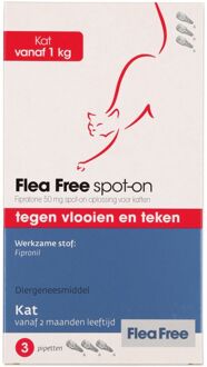 FLEA FREE Fipralone spot-on kat 1 tot 12 kg - 3 pipet