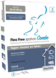 FLEA FREE Spot-On Combo voor honden 20 - 40 kg 4 pipetten