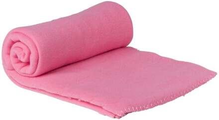 Fleece deken - fuchsia - 160x130 cm