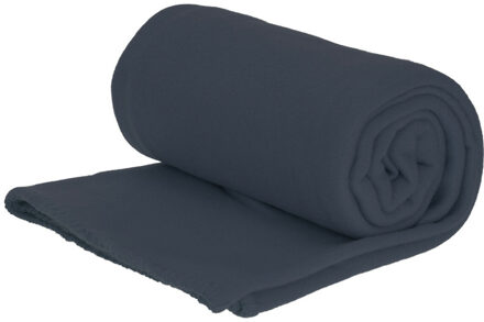Fleece deken - navy blauw - 125 x 150 cm - polyester - plaid - dekentje