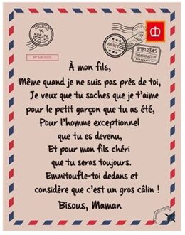 Fleece Deken Om Mijn Dochter Zoon Omkeerbare Flanellen Franse Brief Gedrukt Quilts Wandtapijten Positieve Moedigen En Liefde Son / 145x130cm