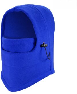 Fleece Gezichtsmasker Winter Comfortabel Warm Ski Motorfiets Fietsen Zachte Thermische Balaclava Swat Bike Hood Blauw