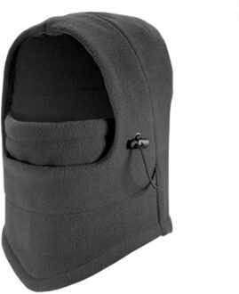 Fleece Gezichtsmasker Winter Comfortabel Warm Ski Motorfiets Fietsen Zachte Thermische Balaclava Swat Bike Hood Grijs