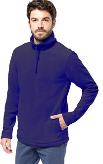 Fleece trui - indigo blauw - warme sweater - voor heren - polyester M