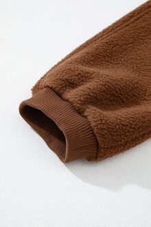 Fleece Trui - maat M Bruin