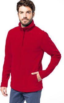 Fleece trui - rood - warme sweater - voor heren - polyester 2XL