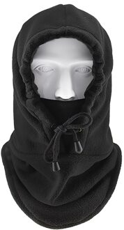 Fleece Warme Muts Rijden Hoed Winter Winddicht Hoed Outdoor Sport Bib Koude-Proof Verdikte Kap Fietsen Accessoires zwart