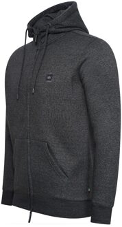 Fleece zip hood Grijs - 2XL