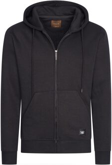 Fleece zip hood Zwart - 2XL