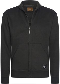 Fleece zip jack Zwart - M