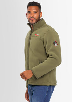 fleecejack voor heren - olijfgroen