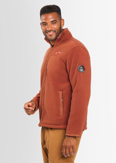fleecejack voor heren – terracotta Bruin - XL