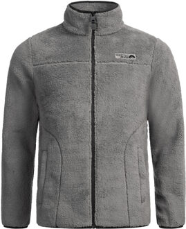 fleecejas voor heren – Warme outdoorjas met rits – Donkergrijs - maat S