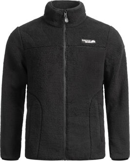 fleecejas voor heren – Warme outdoorjas met rits – Zwart - maat 2XL