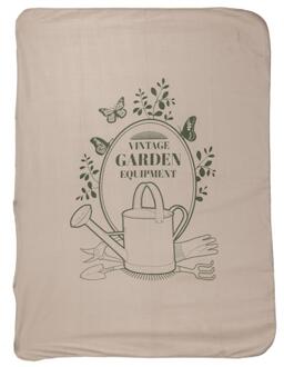 Fleeceplaid Vintage garden 130x180cm Taupe