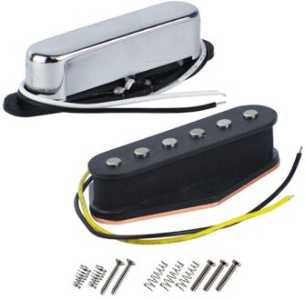 FLEOR Vintage Alnico 5 Gitaar Single Coil Pickup Tele Bridge & Neck Pickup Alnico V Tele Pickups Set Gitaar onderdelen