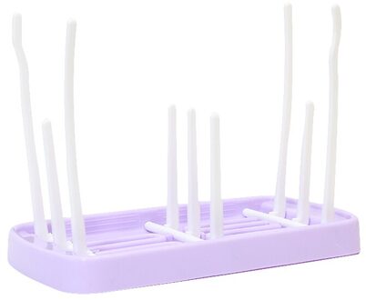 Fles Droge Rack Baby Fles Afvoer Droogrekken Blauw Roze Baby Fles Schoonmaken Droger Afdruiprek Opslag Droogrek paars