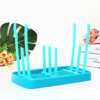 Fles Droge Rack Huishouden Zuigfles Afvoer Droogrekken Melk Fles Schoonmaken Droger Opslag Droogrek Kids Accessoires B-blauw