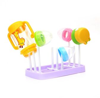 Fles Droge Rack Huishouden Zuigfles Afvoer Droogrekken Melk Fles Schoonmaken Droger Opslag Droogrek Kids Accessoires B-paars