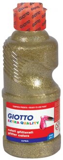 Fles gouache goud glitter 250 ml - Hobbyverf Goudkleurig