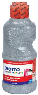 Fles gouache zilver glitter 250 ml - Hobbyverf Zilverkleurig