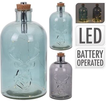 Fles met 10 LED verlichting 28cm verschillende